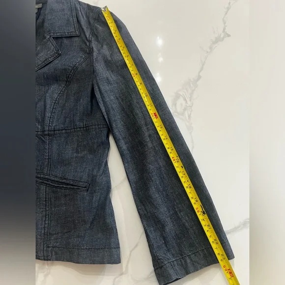 J.Jill Jacket and pants set Blue 100% Cotton Denim Like size 14 great condition - Picture 8 of 14